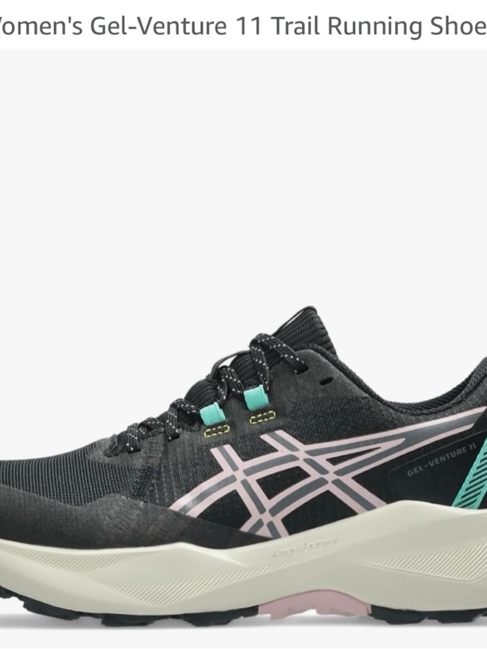 Asics Women's Trail Running Shoe in Black, Pink & Teal